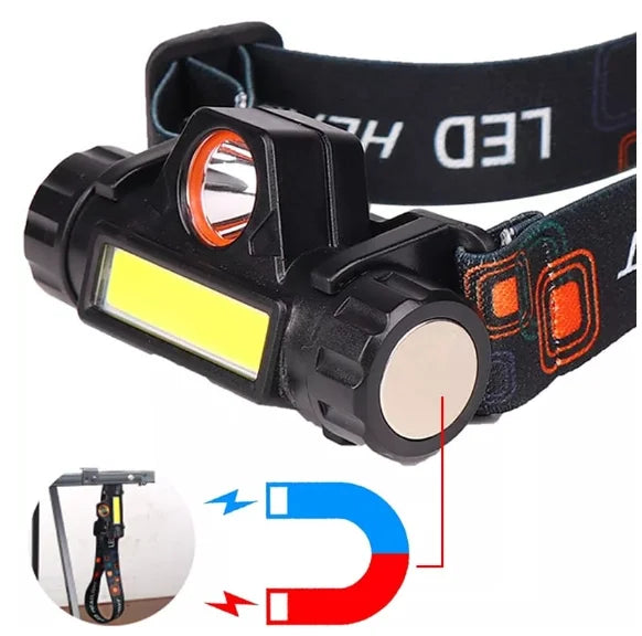 Lanterna de Cabeça Led COB Caminhada Pesca Ciclismo High Power ENVIO RAPIDO PARA TODO O BRASIL