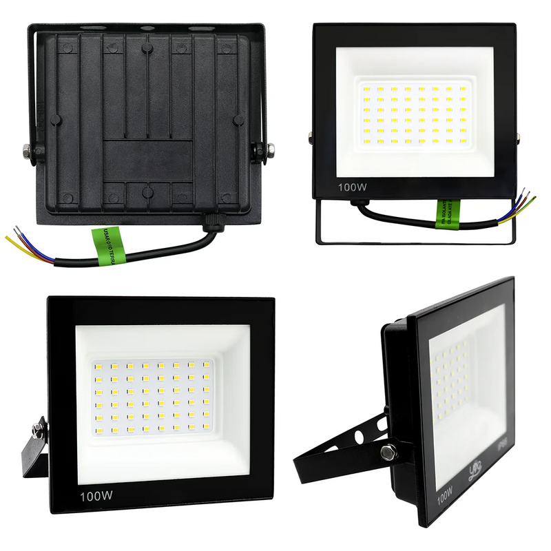 Refletor Led 100w Holofote Bivolt Prova Dágua Luz Branco Forte