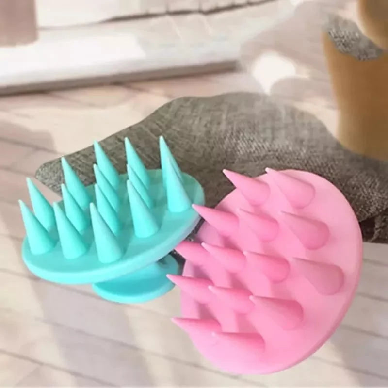 Escova Massageadora De Silicone Couro Cabeludo Anti-Deslizante Para Cuidado De Saúde Com Cabo Flexível