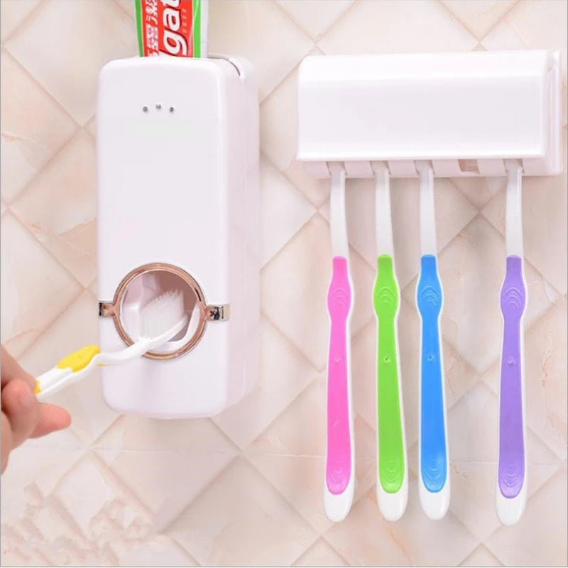 Dispenser de Creme Dental Pasta de Dente com Porta Escovas