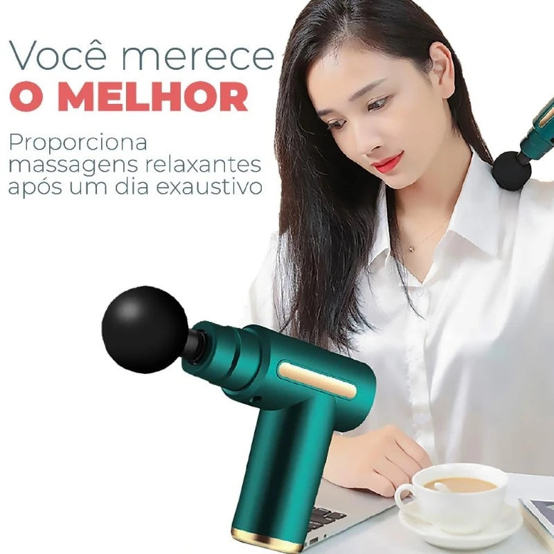 Pistola Massageadora Elétrico Profissional Muscular Recarregável Linha Premium - HIDROSHOPING