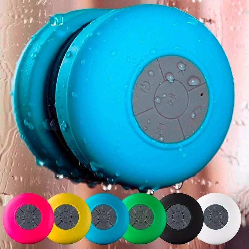 Mini Caixa de Som Bluetooth Prova D'Água Portátil Banheiro Piscina Chuveiro com ventosa