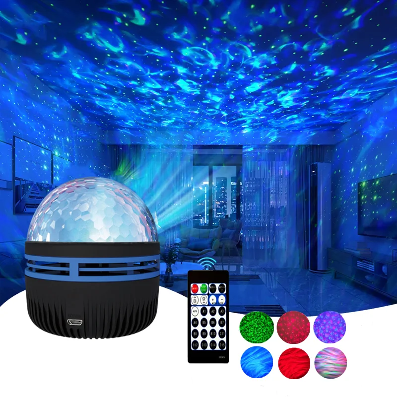 Projetor de Galáxia LED Night Light, lâmpada de lua estrelada, decoração do quarto, 7 cores, bola mágica, presentes para crianças