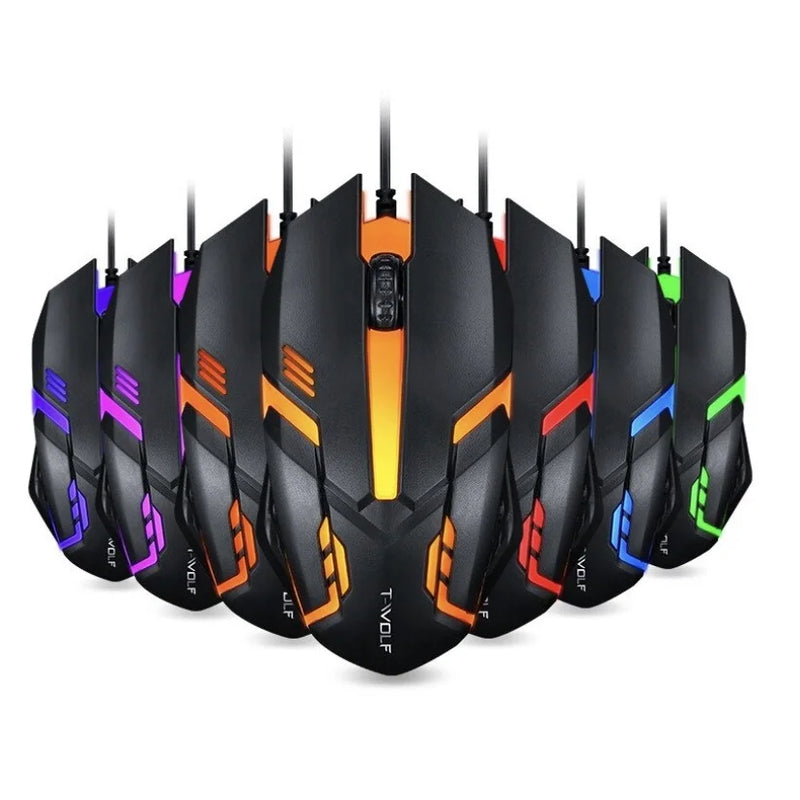 Mouse para gamer Alfa-usb, 3200dpi, led rgb, para fio jx-m20