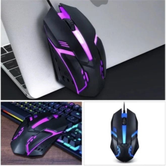 Mouse para gamer Alfa-usb, 3200dpi, led rgb, para fio jx-m20