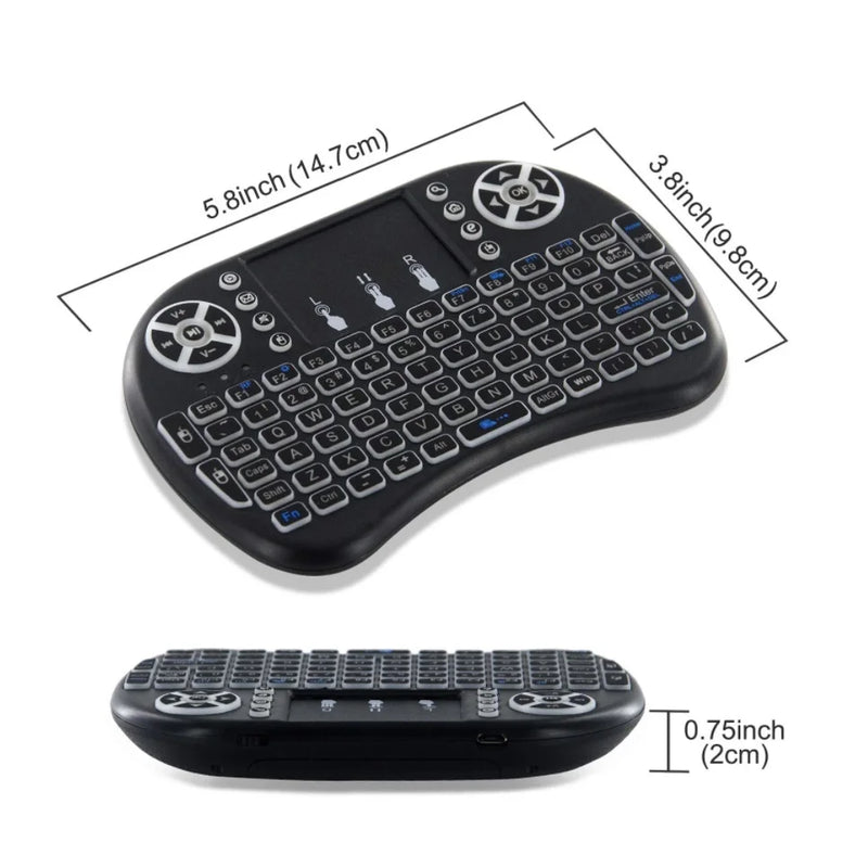 Mini Teclado Controle Usb Touchpad Smart Tv Box Pc Ps3 Iluminado - Hidroshoping