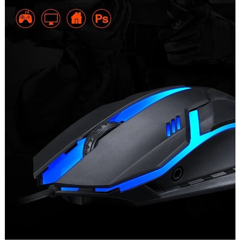 Mouse para gamer Alfa-usb, 3200dpi, led rgb, para fio jx-m20