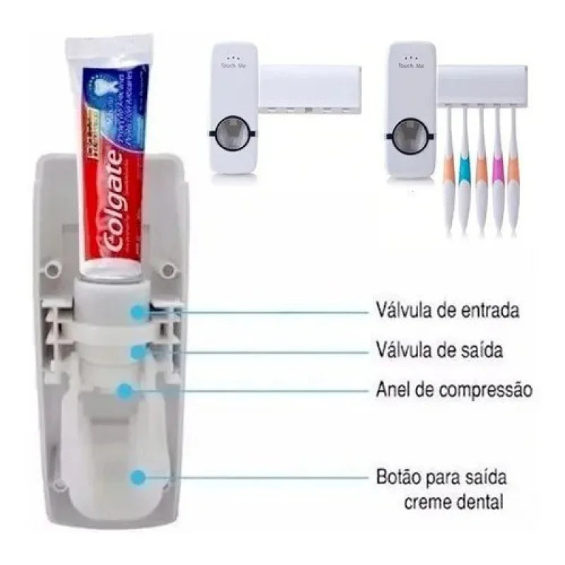 Suporte escova e creme dental com Dispenser